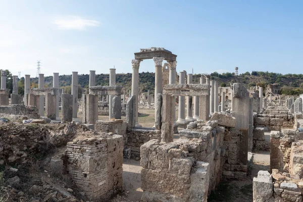 波斯罗马帝国的古老城市 位于土耳其 土耳其安塔利亚 — 图库照片