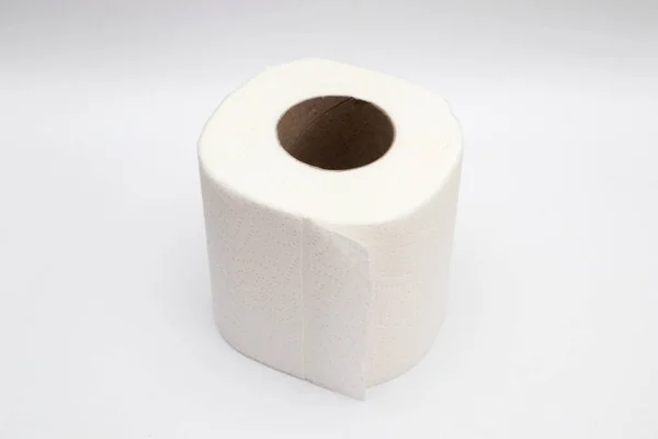 Toiletpapier Geïsoleerd Witte Achtergrond Essentiële Goederen — Stockfoto