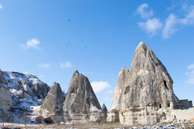 Goreme köyündeki mağara evi, Kapadokya.