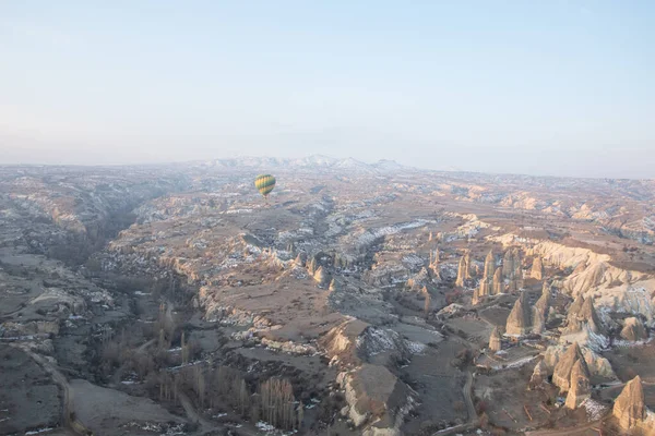 Balony Ogrzane Powietrze Latające Wschodzie Słońca Dolinie Kapadocji Turcja — Zdjęcie stockowe