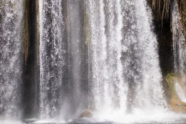 Natural Wall Water Falling Big Waterfall — Stockfoto