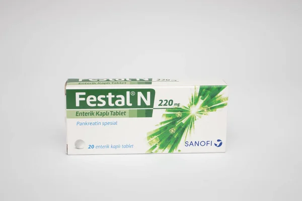 Festal Packaging Tablets Antalya Turkey 2022 — Stock Photo, Image