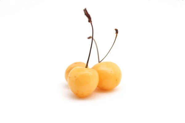 White Cherry Rainier Berries White Background — Stock Photo, Image