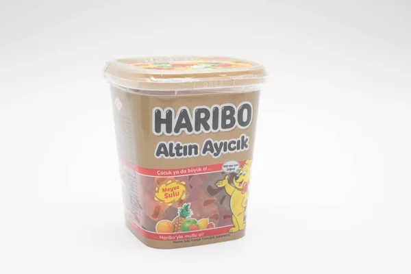 Packing Gummy Bears Haribo White Background — Stock Photo, Image