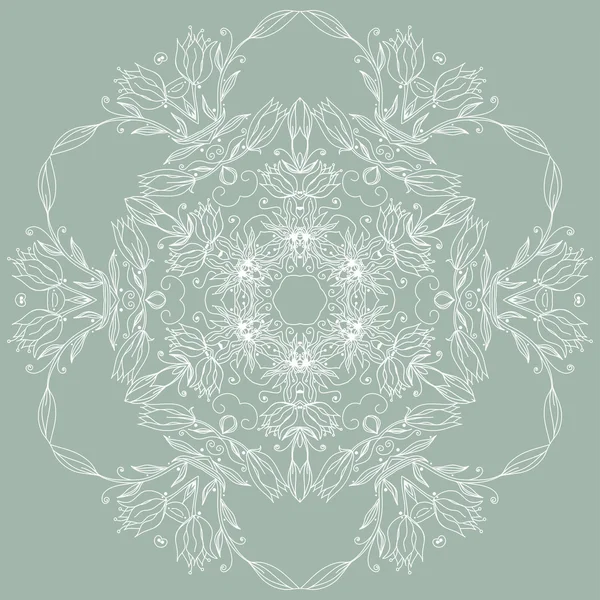 Ornamental round lace pattern — Stock Vector