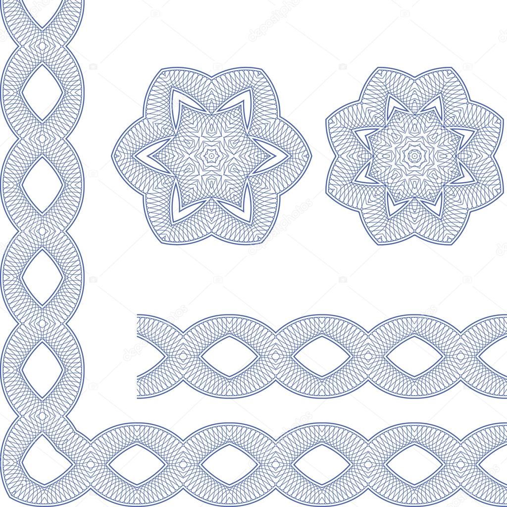 Ornamental guilloche seamless pattern