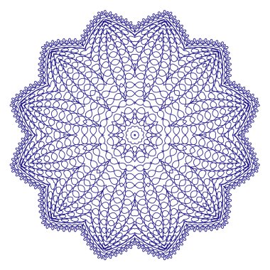 vektör Guillochlu rozet