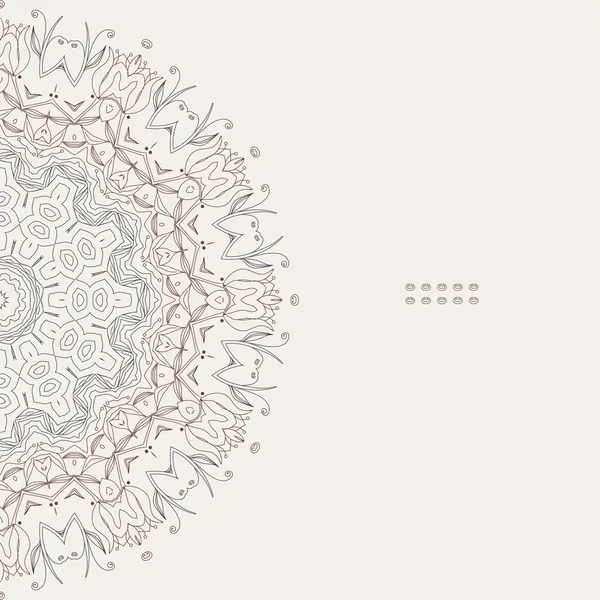 Motif de dentelle ronde ornementale — Image vectorielle
