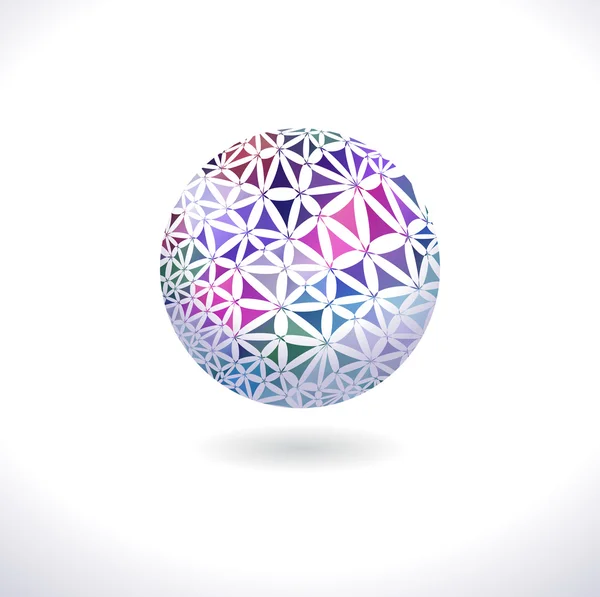 プリズムの多面的な球 — ストックベクタ