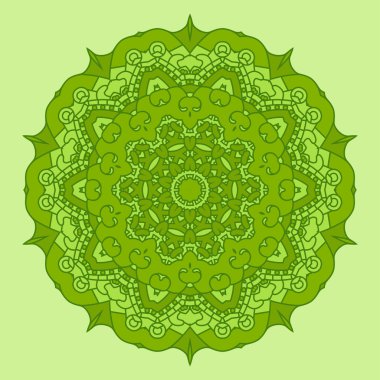 vektör yeşil yuvarlak dekoratif öğe