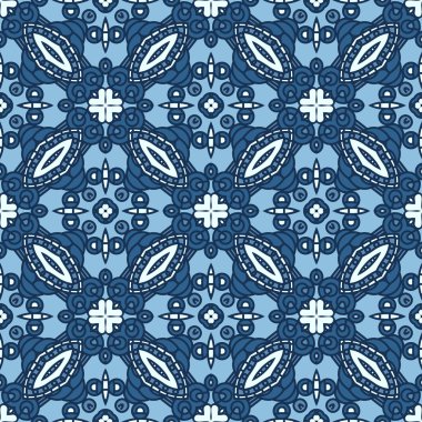 kesintisiz mavi retro desen arka plan