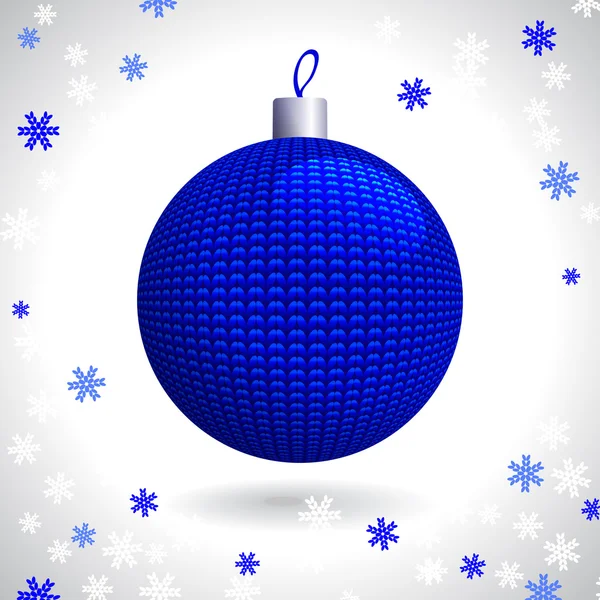 Knitted Christmas Ball — Stockový vektor