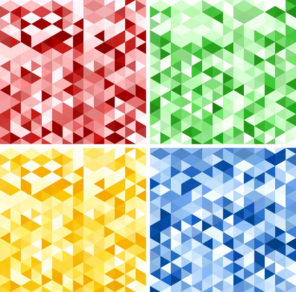 Set of Abstract Triangle Backgrounds — Stock Vector