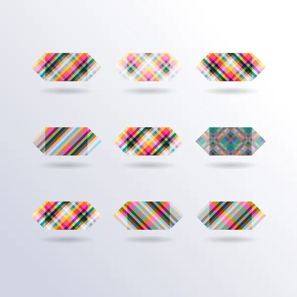 Vector Striped Squares — Stock Vector
