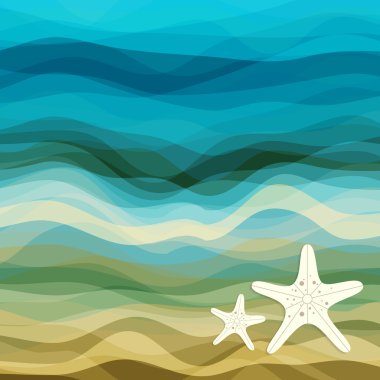 Soyut mavi dalgalı arkaplan