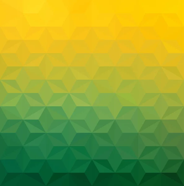 Abstracte groene gele driehoek achtergrond — Stockvector