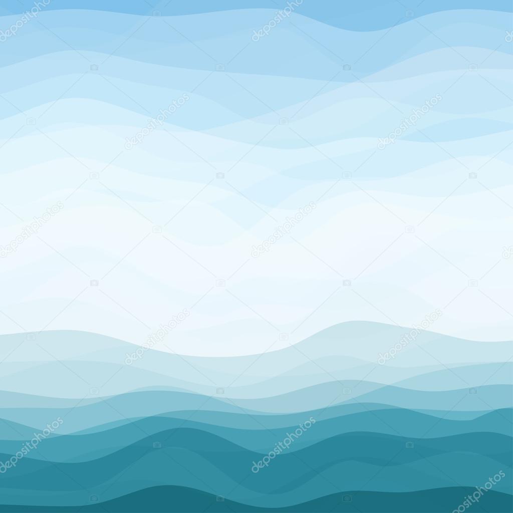 Abstract Blue Wavy Background