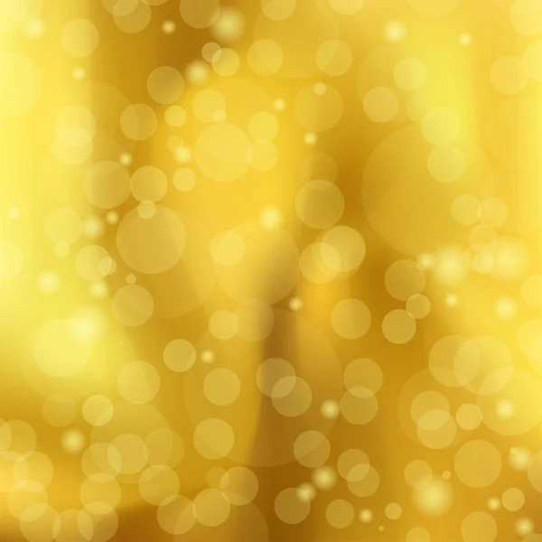 Abstrahieren Sie einen goldenen Hintergrund mit Bokeh, Vektorillustration — Stockvektor