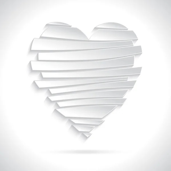 White Broken Heart — Stock Vector