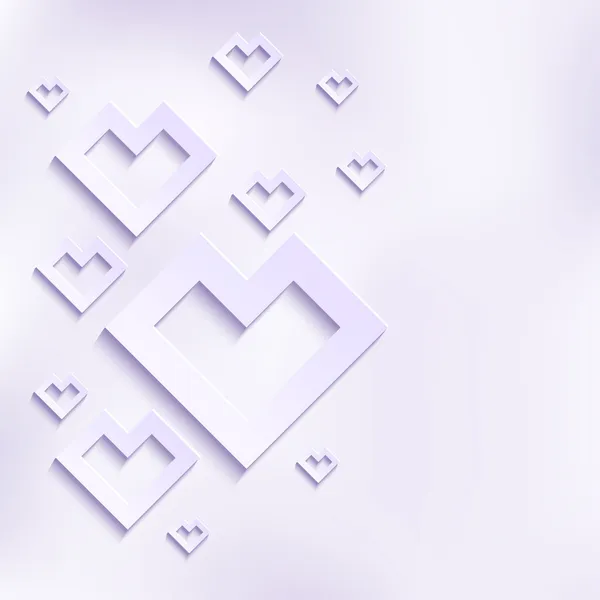 Vecteur abstrait Coeurs blancs — Image vectorielle