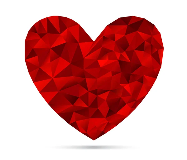 Corazón de triángulos — Vector de stock