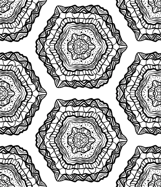 Patrón vectorial abstracto sin costura dibujado a mano — Archivo Imágenes Vectoriales