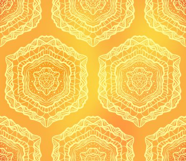 Dikişsiz soyut el çizilmiş vektör desen