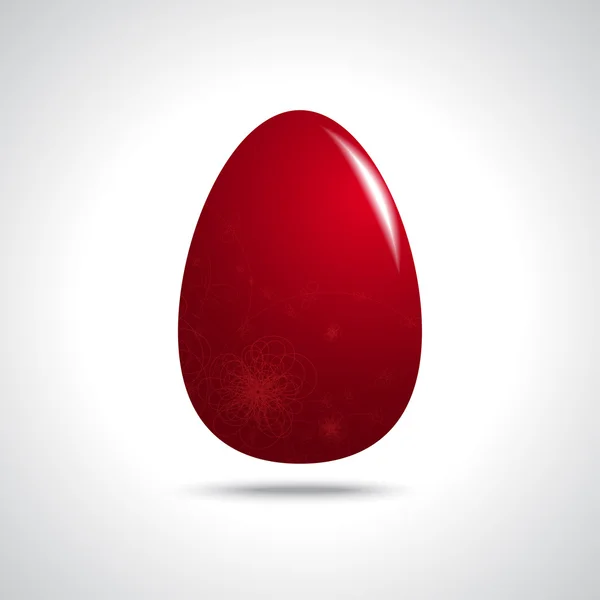 Œuf de Pâques rouge — Image vectorielle