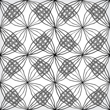 Dikişsiz soyut el çizilmiş vektör desen