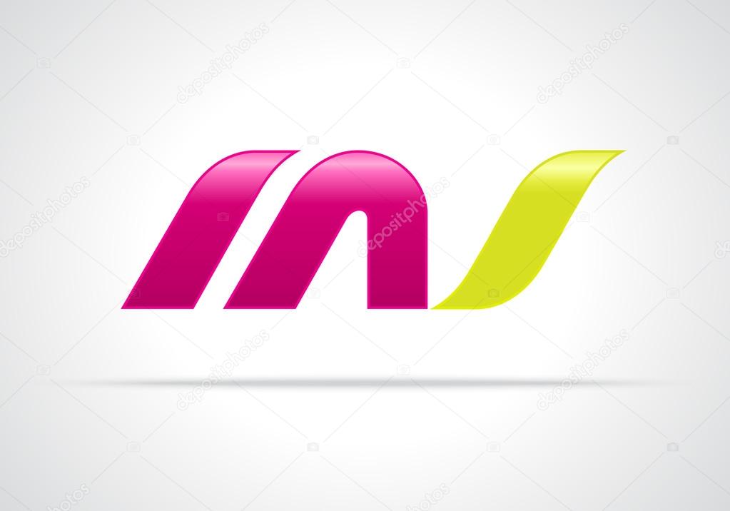 Combination of Letters M and S. Abstract Vector Logo Design Template. Creative Concept Icon