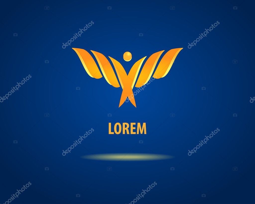 Abstract Vector Logo Design Template. Creative People Concept Icon