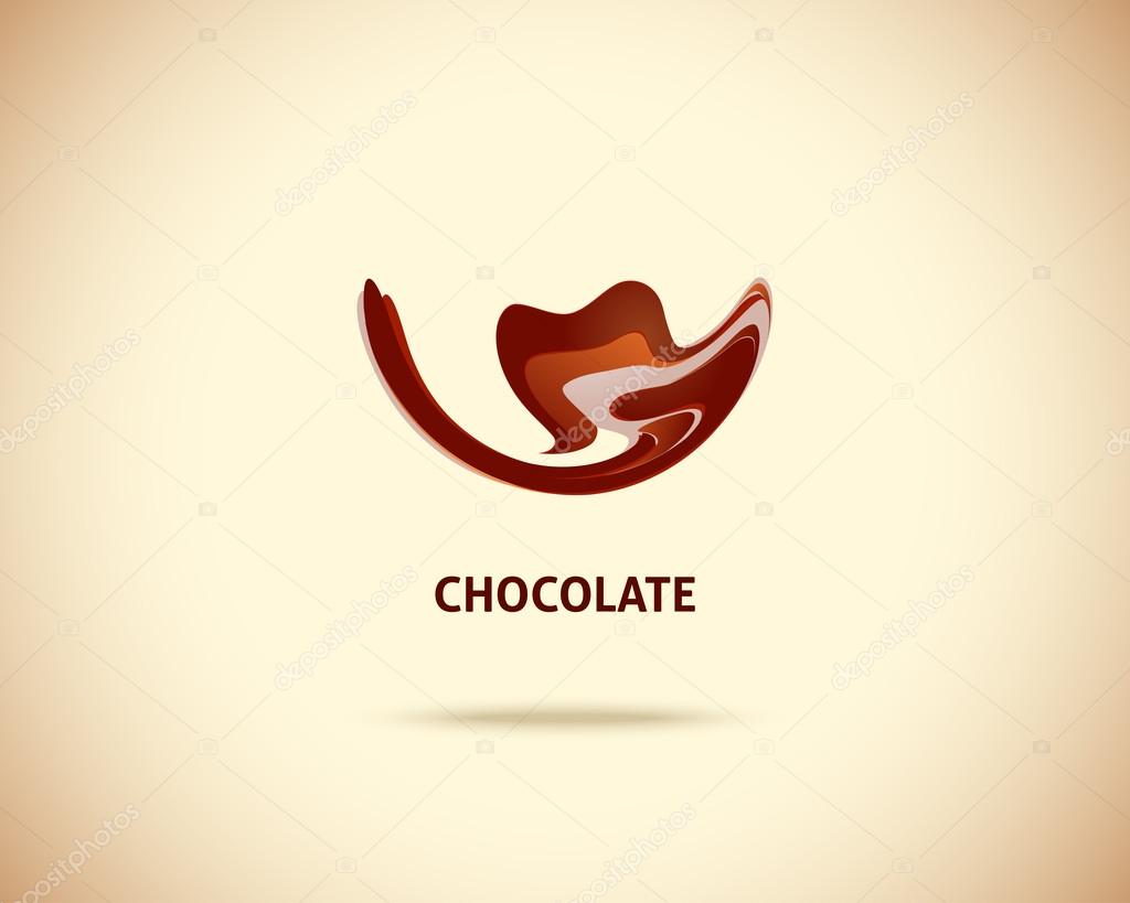 Abstract Vector Logo Design Template. Creative Chocolate Concept Icon