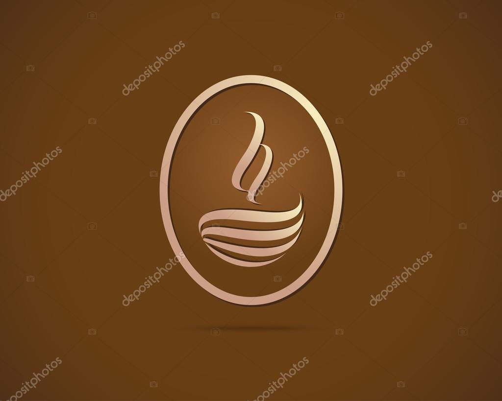 Coffee Cup Vector Logo Design Template. Cafe Shop Emblem Sign Icon