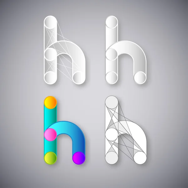 Abstract Vector Combination of Letter H — Stock Vector