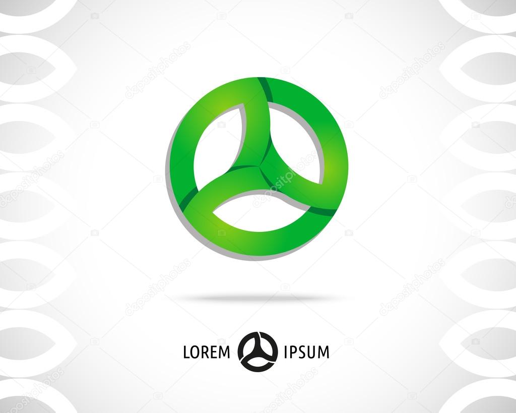 Abstract Vector Logo Design Template. Creative Round Concept Icon