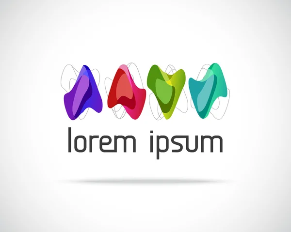 Logo vectoriel de formes colorées — Image vectorielle