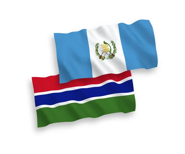 Nationale Vector Weefsel Golf Vlaggen Van Republiek Guatemala Republiek Gambia — Stockvector