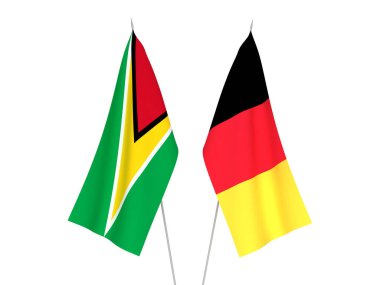 Belçika ve Kooperatif Guyana Cumhuriyeti bayrakları