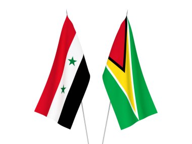 Kooperatif Guyana Cumhuriyeti ve Suriye bayrakları