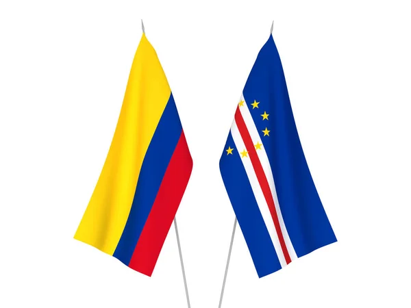콜롬비아 공화국 카보 베르데 국기 — 스톡 사진
