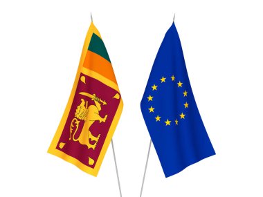 Avrupa Birliği ve Sri Lanka Demokratik Sosyalist Cumhuriyeti bayrakları