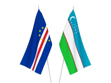 Özbekistan ve Cabo Verde Cumhuriyeti bayrakları