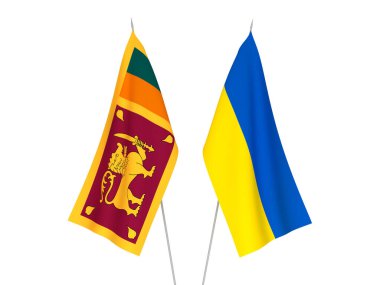 Ukrayna ve Demokratik Sri Lanka Sosyalist Cumhuriyeti bayrakları