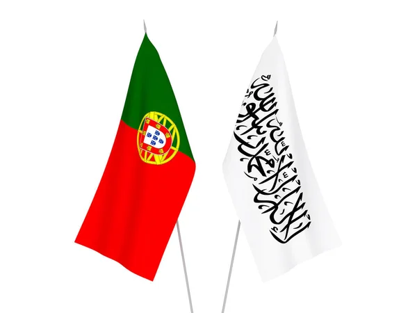 Флаги Талибана и Португалии — стоковое фото