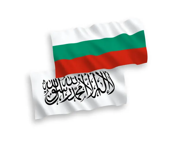 Флаги Талибана и Болгарии на белом фоне — стоковый вектор