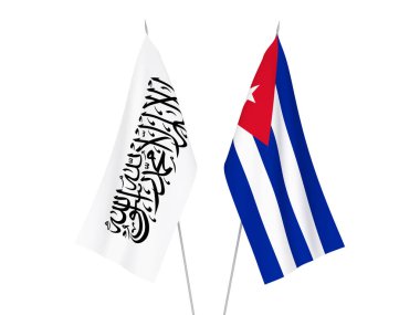 Küba ve Taliban bayrakları