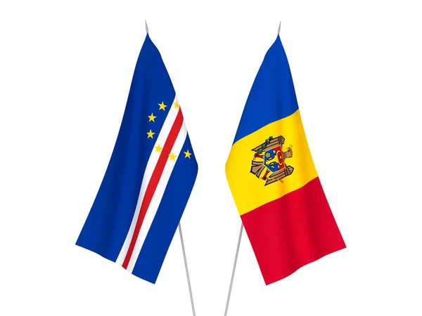 Республіка Кабо-Верде і Молдова прапори — стокове фото