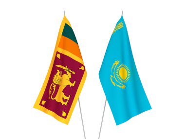 Kazakistan ve Sri Lanka Demokratik Sosyalist Cumhuriyeti bayrakları