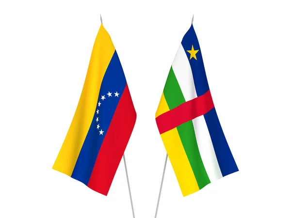 Banderas de República Centroafricana y Venezuela — Foto de Stock