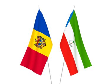 Ekvator Ginesi Cumhuriyeti ve Moldova bayrakları